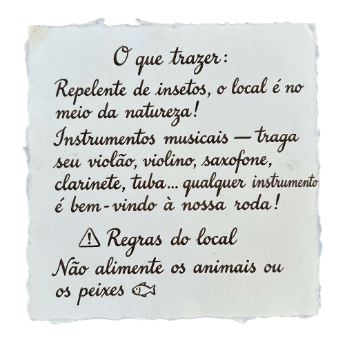 Bilhete - O que levar